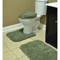 thumbnail image 5 of Garland Rug Serendipity Washable Nylon Bath Rug Set, 3 Piece Set (21"x34" Bath Rug, Contour Rug, & Toilet Lid) Deep Fern, 5 of 5