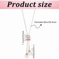 thumbnail image 2 of 2 Colors Spiral Pearl Pendants Long Rhinestone Sweater Necklaces Y Shaped Dainty Necklace 89CM Platinum and Golden Plastic Imitation Pearl Pendants for Women, 2 of 7