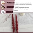 thumbnail image 7 of XINAOBAOLUO Swirl Candlesticks Spiral Taper Candles, Set of 4 Deep Red Candle Stick Summer Tapered Candle Long Twisted Candles for Anthropologie Home Décor Weddings Holiday Women Gifts, 7 of 7