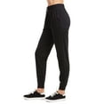 thumbnail image 3 of Couver Women's Cotton Stretch Active Jersey Jogger Pants with Pockets, Black XL, 1 Pack, 3 of 4