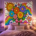 thumbnail image 2 of Retro Christmas Ornament Tapestry Wall Hanging, 2 of 7