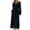 Navy, variant on Women's Long Robe Fuzzy Plush Full Length Pockets Belted Spa Bath Robes Fleece Winter Warm Royal Blue Large