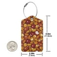 thumbnail image 4 of Hirioo Almond Nuts Print Leather Luggage Tag with Stainless Steel Loop ,Privacy Flap and Address Card for Travel Bag Suitcase-4 PCS, 4 of 5