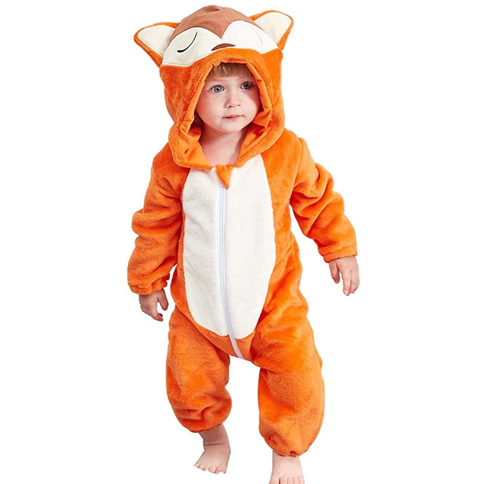 Carolilly Cobinaison Onstre Bébé Avec Capuche En Velours Chaud Pour