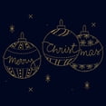 thumbnail image 2 of Junior's Lost Gods Merry Christmas Ornaments Graphic Tee Navy Blue Medium, 2 of 3