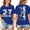1-Blue, variant on Women Class Of 2027 Senior Mom Graphic Tee Front Back Print Short Sleeve T-Shirt Graduation Casual Top White XL