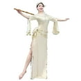 thumbnail image 2 of Belly Dance Costumes Milk Silk Gold Sequins Dance Dresses Oriental Dance Clothes, 2 of 7