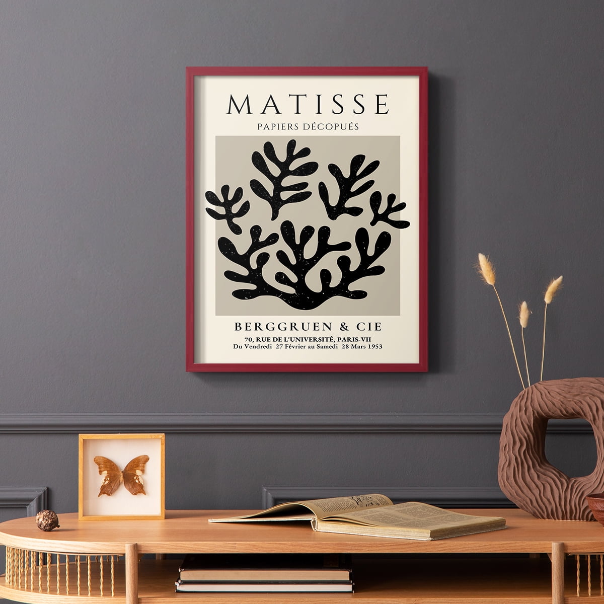 Matisse CLV Framed Print in Red Solid Wood 22 x 28 Framed Print