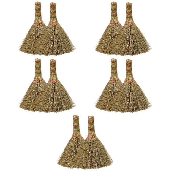 HOMEMAXS 10 Pcs Manual Broom Short Handle Broom Desktop Clean Brush Desktop Clean Tool Whisk Broom