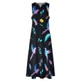 thumbnail image 4 of Bird And Floral Dress Pretty Birdie Modern Maxi Dress Street Style Casual Long Dresses Spring V Neck Design Clothing Large Size, 4 of 7