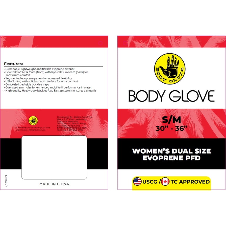 Body Glove Women's Dual-Size Evoprene PFD Life Jacket and Vest