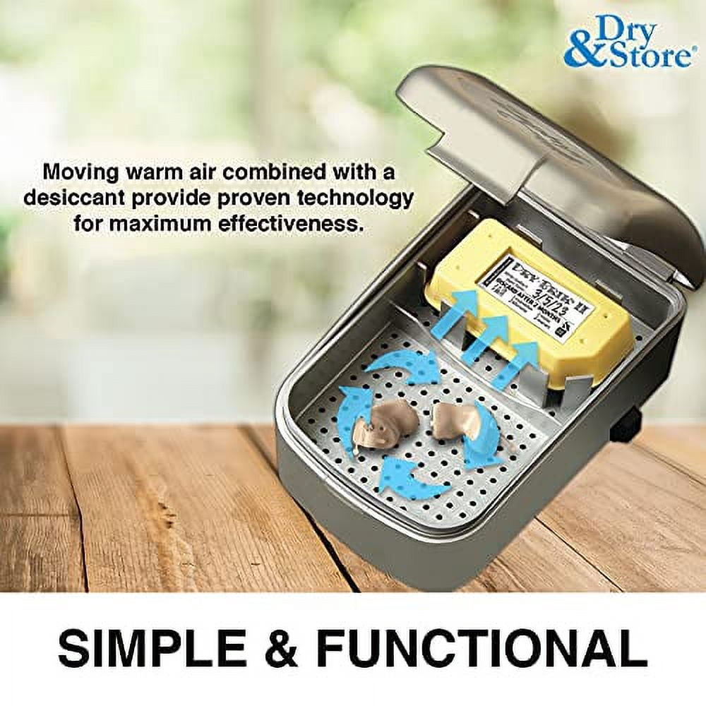 Zephyr by Dry & Store Hearing Instrument Dryer/Dehumidifier | for Care and Maintenance of Hearing Aids | Cochlear Processors | in-Ear Monitors