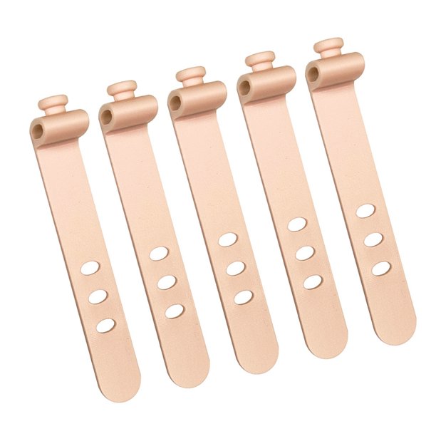 Organizador de cables de silicona reutilizable de 5 piezas, bridas flexibles para auriculares, TV, cables USB, ordenador, bolsas de comida, cortinas, paraguas y soluciones de almacenamiento.