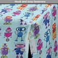 thumbnail image 4 of Alien Dog Crate Cover, Repeating Print of Colorful Robots Mechanical Design of Funny Shapes, Easy to Use Pet Kennel Cover Small Dogs Puppies Kittens, 7 Sizes, Pale Blue and Multicolor, by Ambesonne, 4 of 6