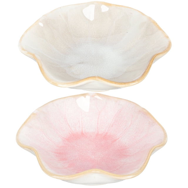 MasteelfCA 2pcs Ceramic Jewelry Tray Jewelry Plate Trinket Dish Ring Dish Key Holder Tray