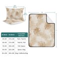 thumbnail image 5 of 3 Pieces Twin XL Quilt Set,Summer Beach Palm Leaf Monstera Soft Bedding Sets with 1 Quilt & 2 Pillow Shams,Tropical Plant Beige White Summer Bedspread Lightweight Coverlet Comforter for All Season, 5 of 5