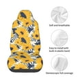 thumbnail image 4 of Wukai Blue Striped Sunflower Full Set Car Seat Covers with Soft Padding Universal Auto Front Seats Protector and Cushion Mat, 4 of 5