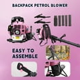 thumbnail image 2 of Cixusio Backpack Gas Leaf Blower, 52cc 1.7HP 2-Cycle Leaf Blower, 550-CFM Cordless Leaf Blower for Garden Lawn Care Yard Dust Debris Tools, Powerful Clearing Performance and Ergonomic Harness System, 2 of 10