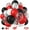 Black Red Silver, variant on Blue Silver Balloons 2Set, 12 Inch Blue and Silver Balloons Dark Navy and Confetti Party Latex Balloon, Macaron Metallic Baby Blue Mixed Balloon for Birthday Graduation Baby Shower Wedding Retirement