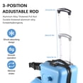 thumbnail image 3 of Hemousy Kids Ride-On Luggage with Safety Belt, 20/24in Toddler Travel Suitcase with 360° Wheels for Airplane Trips, 3 of 9