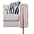 thumbnail image 5 of 84.25" 2-Seat Sofa, Modern Fabric Upholstered Loveseat Couch with Button Tufted Backrest and Armrest, Standard Sofa with Metal Legs and Thicken Seat Cushion for Living Room Office, Beige, 5 of 6