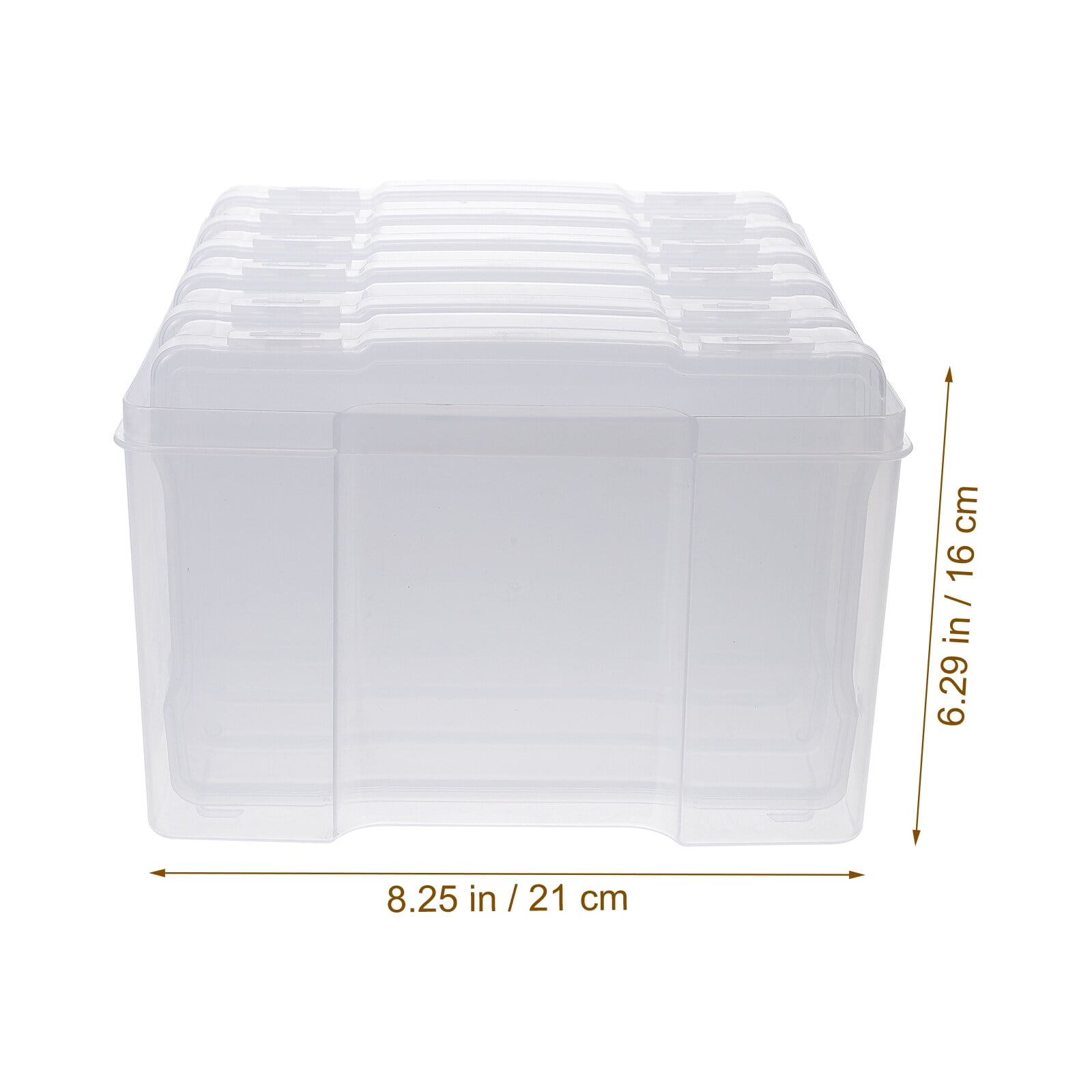 IBASETOY 1Set Transparent Plastic Scrapbook Storage Case Organizer for Greeting Cards and Photos