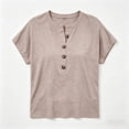 thumbnail image 5 of Dxzfnsa Button Down Shirt for Women Short Sleeve Blouses Dressy Casual Business Work Summer Vacation Tops Hawaii Shirts with Pockets S-3XL, 5 of 6