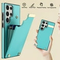 thumbnail image 7 of Allytech Wallet Case for Samsung Galaxy S24 Ultra, Case with Card Holder & Magnetic Buckle, RFID Blocking PU Leather Shockproof Anti-Fingerprint Anti-Fall Protective Case for Women Men, Mint, 7 of 7