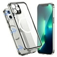 thumbnail image 1 of Feishell for iPhone 13 Pro 6.1 inch Clear Slim Case,Luxury Plating Frame Strong Magnetic Support Wireless Charging Shockproof All-Inclusive Lens Protector Back Cover.For iPhone 13 Pro,Silver, 1 of 7