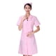 thumbnail image 1 of Rosa Uniforme de manga corta Esteticista Enfermería Abrigo blanco Algodón Ropa de hospital Ropa Cuello en V Traje de trabajo Traje de moda Abrigo de farmacia sin sombrero y pantalón - Talla M, 1 of 5