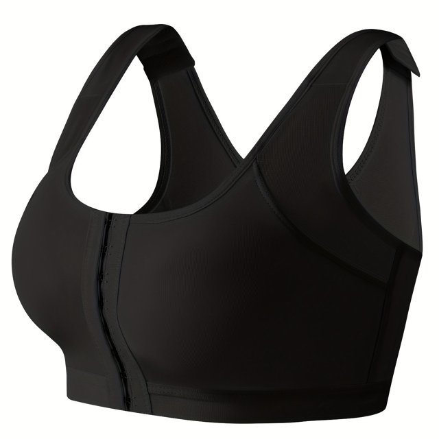 Plus Size Posture Corrector Lift Up Bra Women‘s Plus Contrast Mesh Medium Stretch Running Yoga Fitness Bra