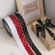 thumbnail image 3 of Zhuge Cintas para embalaje de cajas de regalo, cintas de poliéster con estampado en caliente estilo estrella, accesorios de moño, bolsa de embalaje para caja de regalo con flores (negra), 3 of 5