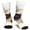 Black and Gold Marble Pattern, variant on Green and Gold Marble Pattern Men's Mid-calf Crew Socks, Everyday Trainer Socks with Reinforced Heel & Toe, Soft Stretchy Gifts Ideas for Men Adults