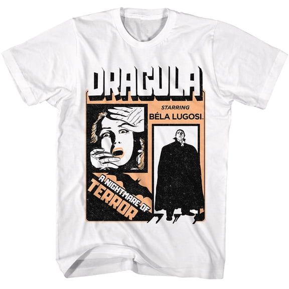 Bela Legosi Dracula 2C Horror Movie T-shirt, Medium White