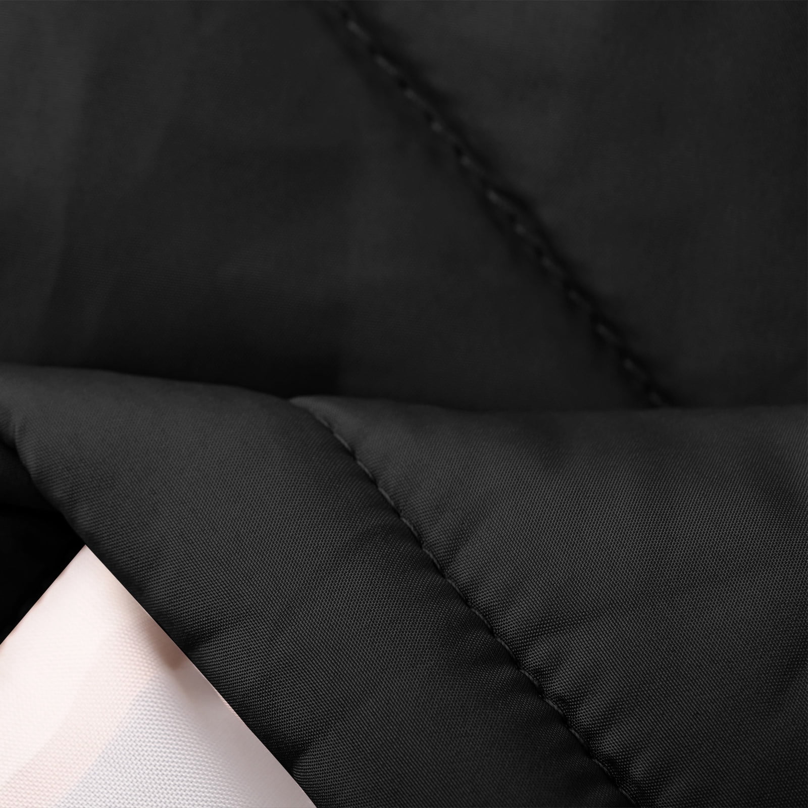 Nfurl Quilted Jackets for Women Zip up Barn Jackets Long Sleeve Winter Outerwear Coats Black XXL