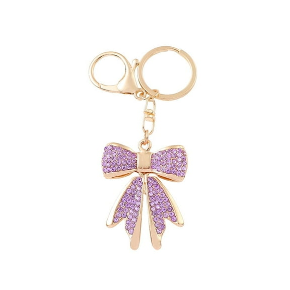 <new_title>Rhinestone Bow Keychain, Silver</new_title>
