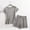 Gray, variant on Womens Sleepwear & Loungewear Set - Soft Cotton Modal Blend Short Sleeve Pajama Top & Shorts, Relaxed Fit 2-Piece Pajama Set, Purple,Size M