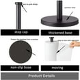 thumbnail image 3 of PYYNA-Black Standing Paper Towel Holder for Kitchen& Bathroom Countertop,Under Counter, Table Or BBQ, Standard or Jumbo-Sized Roll Paper (with Stainless Steel Base), 3 of 4