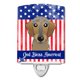 thumbnail image 1 of Caroline's Treasures - Luz de noche de cerámica con bandera americana y chocolate Labrador, 6 x 4, multicolor Caroline's Treasures BB2164CNL, 1 of 1
