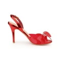 thumbnail image 3 of BLISSFUL STEP Women's Slingback Rhines Open Toe Stiletto Heels Sandals Clear Red 8, 3 of 7