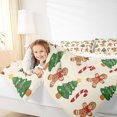 thumbnail image 4 of Manfei Rustic Tree Queen Comforter Set for Kids, Cartoon Gingerbread Man Bedding Comforter Set, Merry Christmas Theme Reversible Bedding Set, Microfiber Bedroom Decor, 3 Pieces, 4 of 8