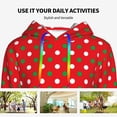 thumbnail image 4 of Haiem White and Green Polka Dot for Women's Fashion Hoodies & Sweatshirts with Kangaroo Pocket,Hooded Sweatshirt with Eye-catching Drawstrings-Small, 4 of 7