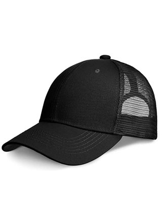 Yirtree Unisex Sublimation Mesh Baseball Hat Adjustable Plain Blank  Baseball Cap Colored DIY Trucker Dad Sun Hat for Sports