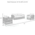 thumbnail image 4 of Crosley Furniture Granite Bay 3Pc Wicker Outdoor Sofa Patio Furniture Set- Sofa & 2 Chairs, 4 of 13