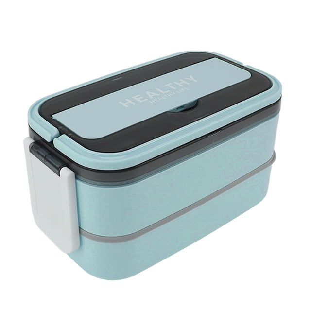 CHICIRIS Lunch Box, Lunchbox, Bento Boxes, Double Layer, 1400ml With Cutlery, Stainless Steel, With Cutlery, Portable Bento Box For Work, School, Office