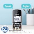 thumbnail image 5 of Panasonic Expandable Cordless Phone System, Bluetooth Pairing for Wireless Headphones and Hearing Aids, Smart Call Block, Bilingual Talking Caller ID, 1 Handset - KX-TGD890S (Silver), 5 of 7