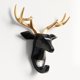 thumbnail image 2 of Lindo animal para la cabeza pegatina gancho para pared ropa percha bolso de mano sombrero para llavero para la habitación del hogar suministros decorativos, 10*9,5 cm, negro Feliz Sencillez, 2 of 5