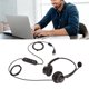 thumbnail image 5 of Auricular De Teléfono, Control De Silenciamiento De Auriculares Comerciales De Doble Oído Para La Escuela, 5 of 8