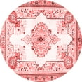 thumbnail image 1 of Ahgly Company Indoor Round Medallion Red Traditional Area Rugs, 5' Round, 1 of 4