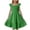 #A03-Green, variant on Abcomgle Girls Midi Dress Casual Smocked Double Layer Ruffle Sleeve Dresses A-Line Flowy Tiered Mini Dress Cute Boho Swing Pleated Sundress,Beige